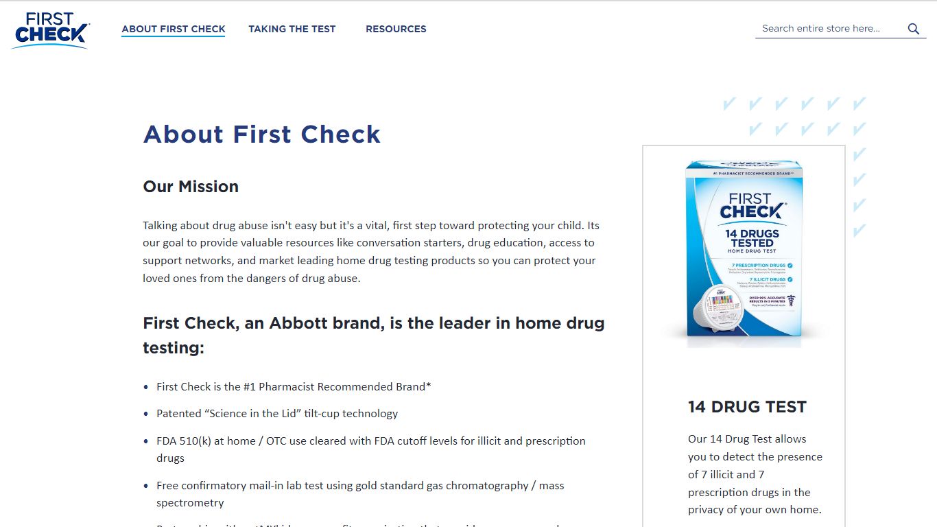 About First Check and Our Drug Testing Expertise | An Abbott Brand